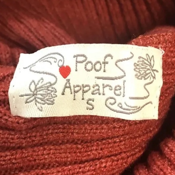 NWT Poof Apparel Turtleneck Sweater Size S - Picture 4 of 4